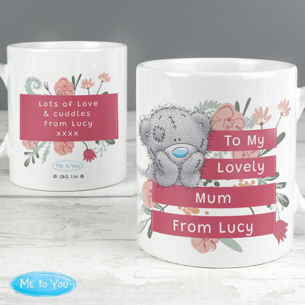 Personalised Me to You Bear Floral Mug Extra Image 1